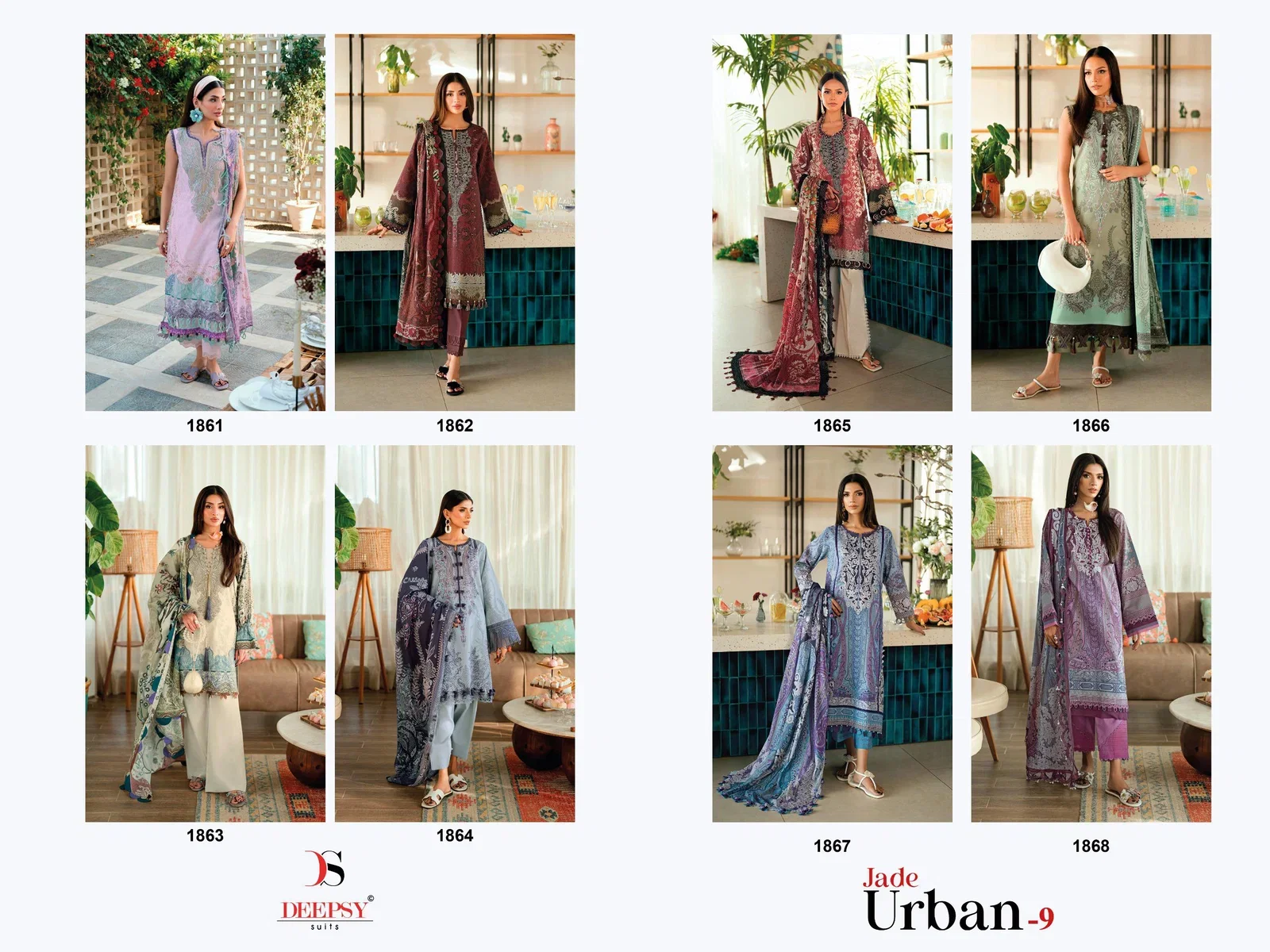 Deepsy Jade Urban Lawn Vol 9 Cotton Dupatta Cotton Pakistani Salwar Kameez