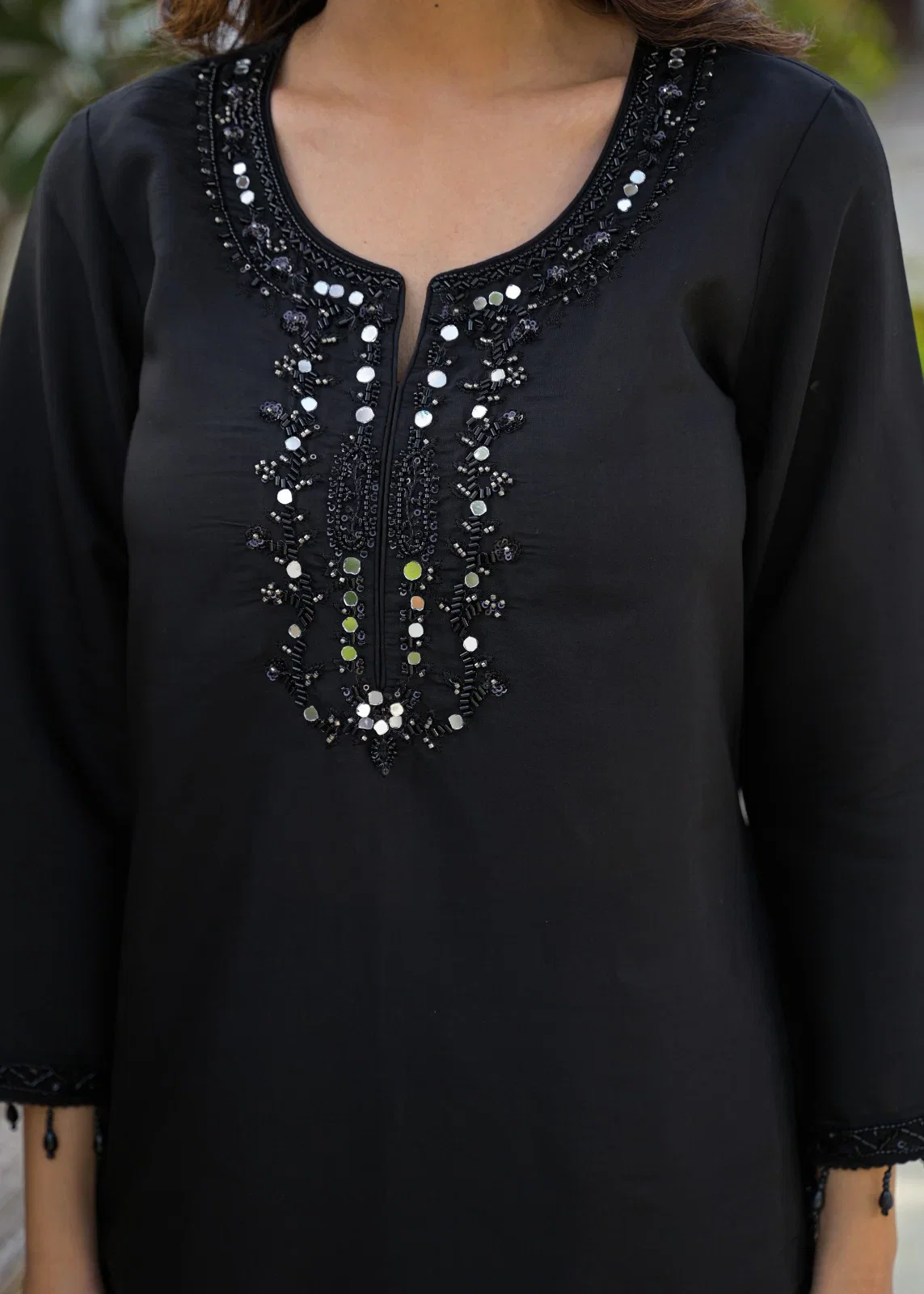 Afsana Nirma Pure Silk Mirror Worked Salwar Kameez