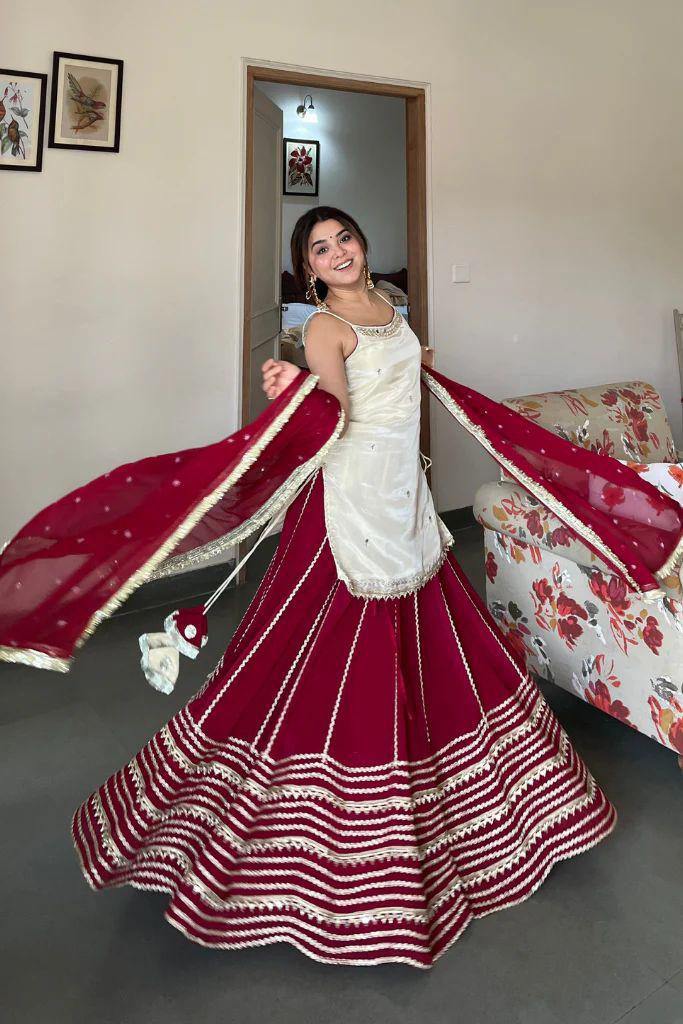 NCO 170 HSR109 Fendy Silk Real Mirror Work Top lehenga With Dupatta