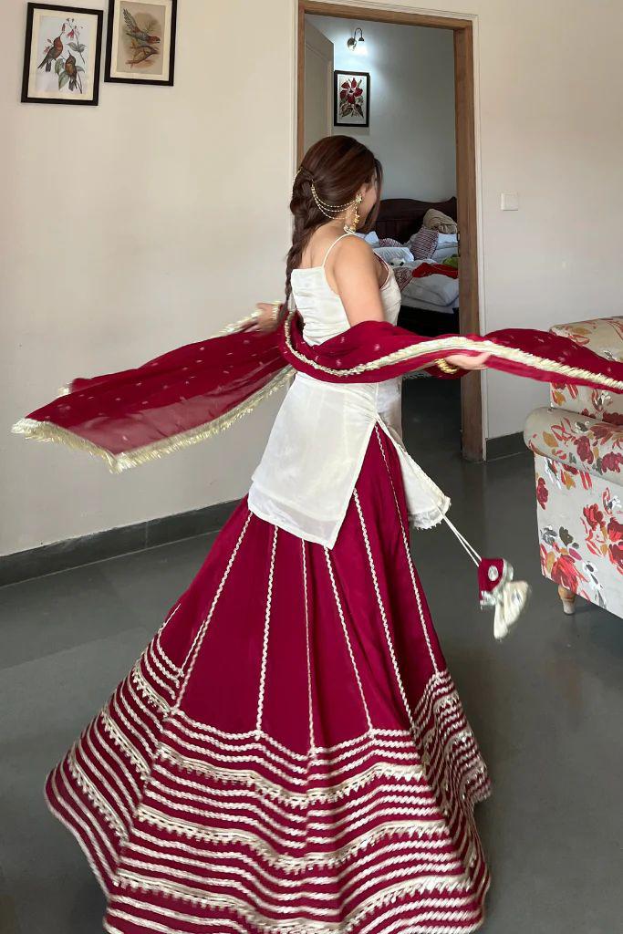NCO 170 HSR109 Fendy Silk Real Mirror Work Top lehenga With Dupatta