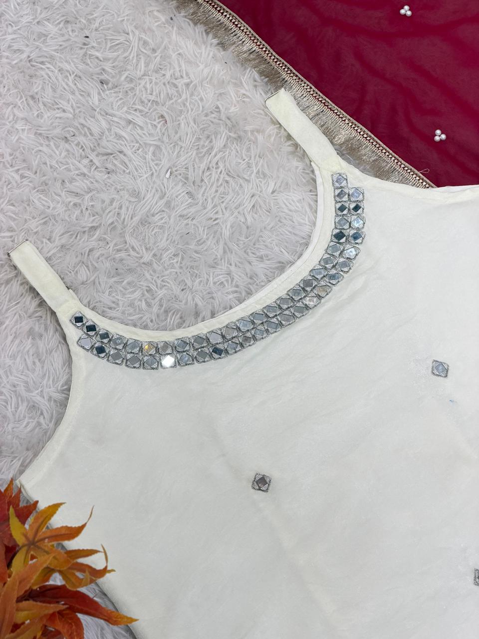 NCO 170 HSR109 Fendy Silk Real Mirror Work Top lehenga With Dupatta