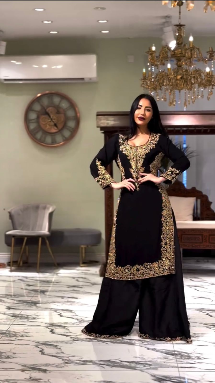 Glory KD 1599 Faux Georgette Top Plazzo With Dupatta