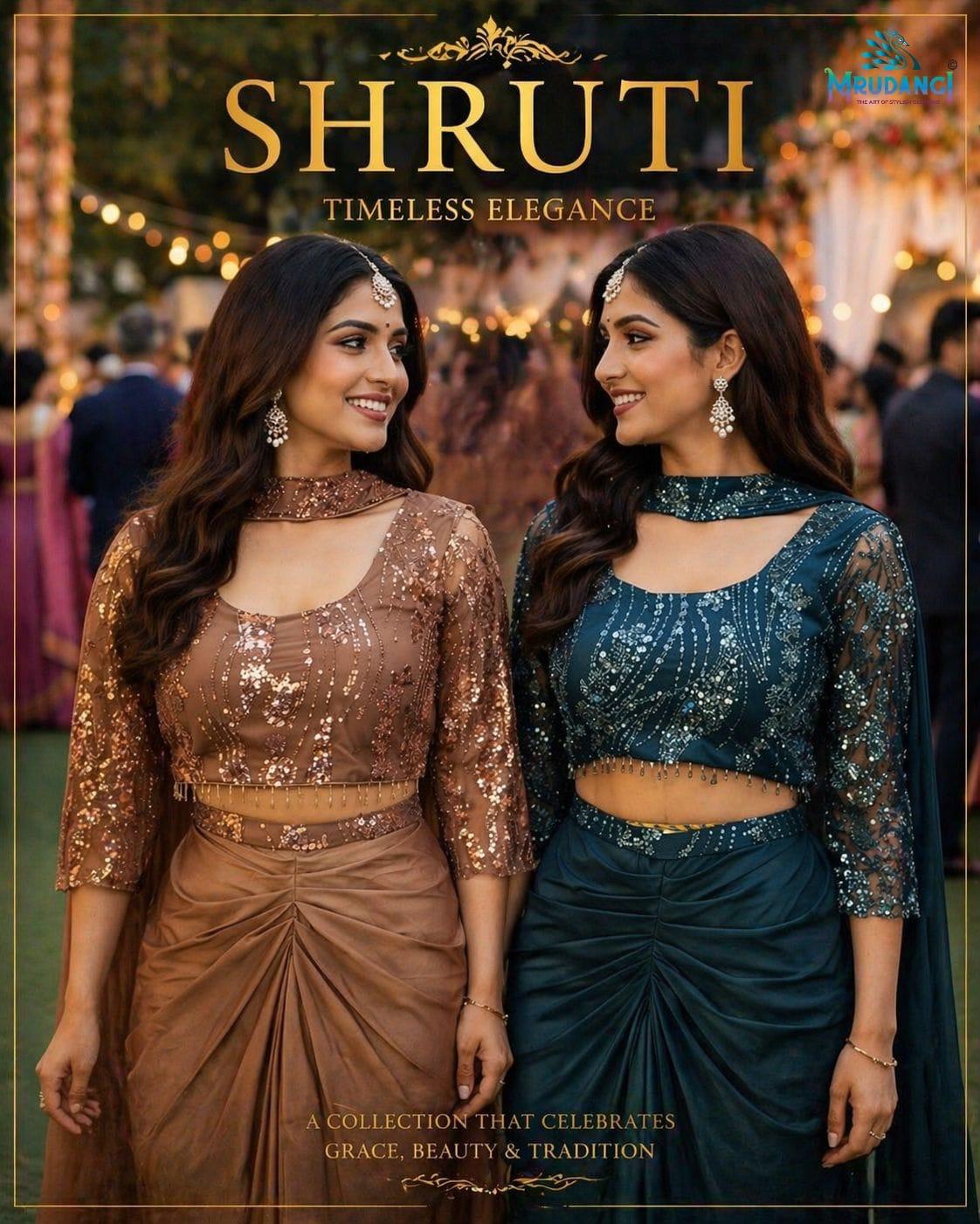 Mrudangi Shruti 66684 And 66685 Lycra Sequence Work Indo Western Collection