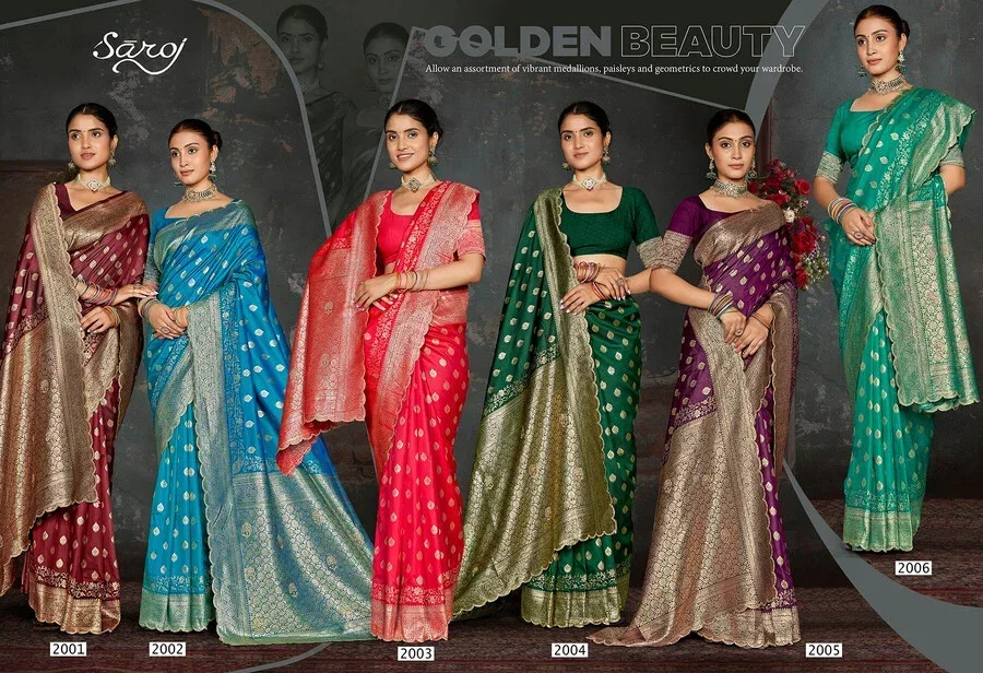 Saroj Arzoo Silk Jharkan Vol 2 Silk Wedding Saree Collection