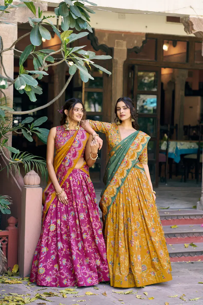 Lekha YF 1256 Tasar Silk Foil Printed Designer Lehenga Choli
