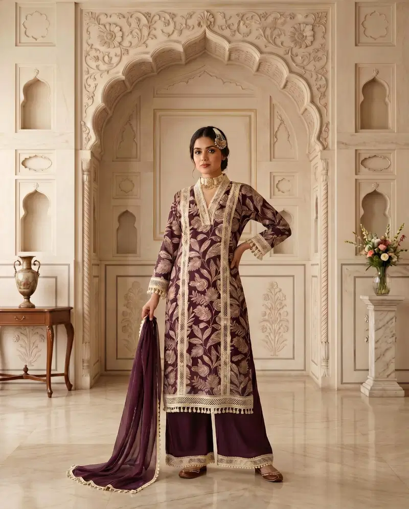 Naisha K 889 Rayon Discharge Printed Kurti With Bottom Dupatta