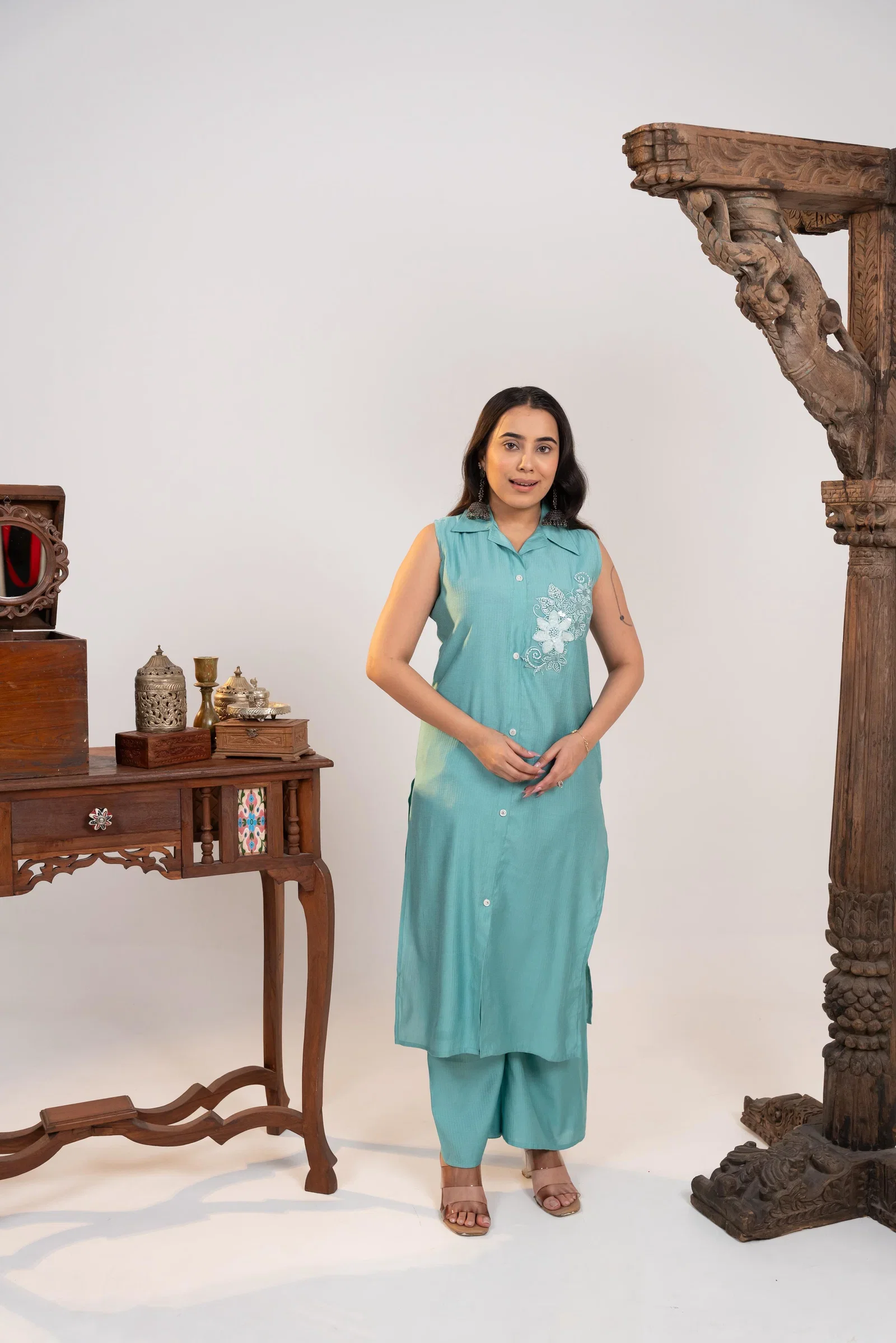 Naisha K 891 Berlin Hand Worked Kurti With Bottom