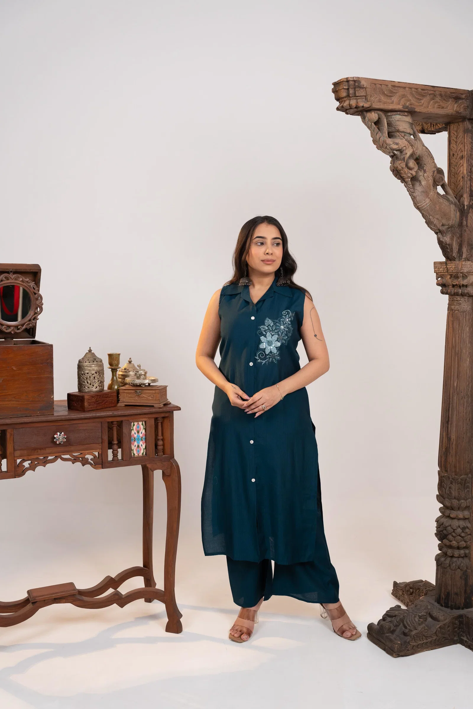 Naisha K 891 Berlin Hand Worked Kurti With Bottom