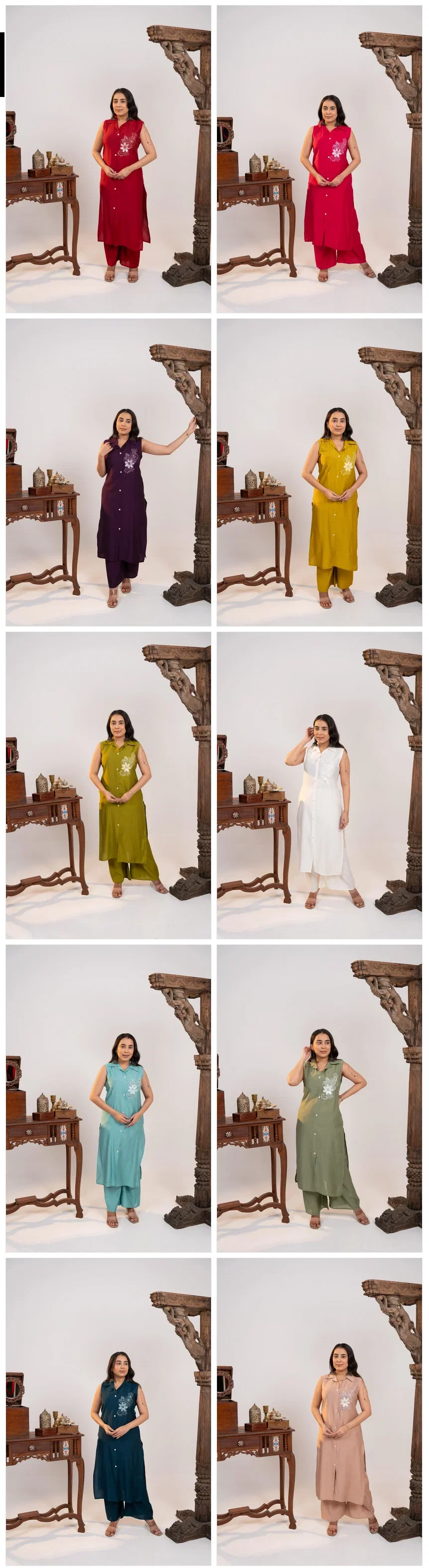 Naisha K 891 Berlin Hand Worked Kurti With Bottom