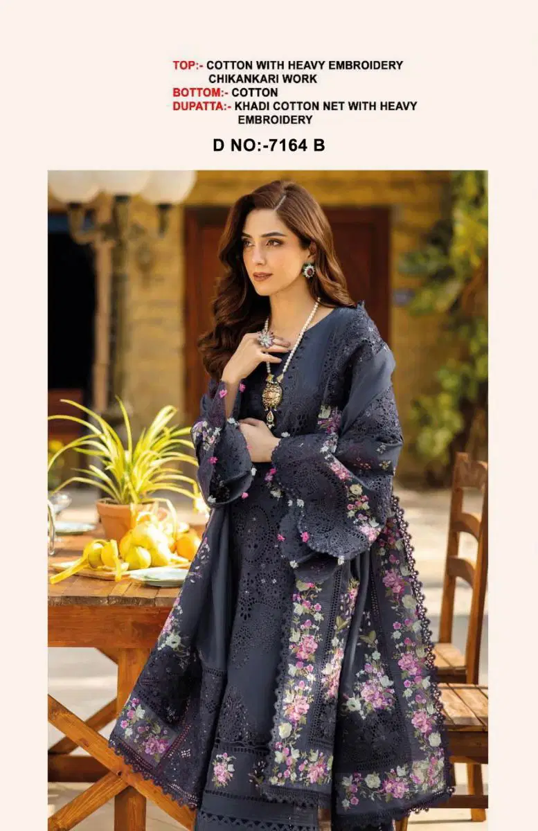 Saniya 7164 Cotton Chikankari Embroidered Salwar Kameez