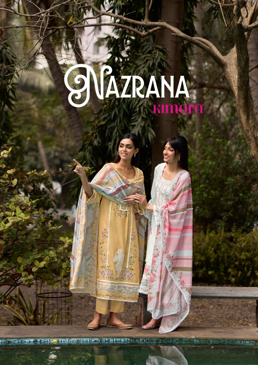 Kimora Nazrana Vol 77 Lawn Cotton Digital Printed Salwar Kameez