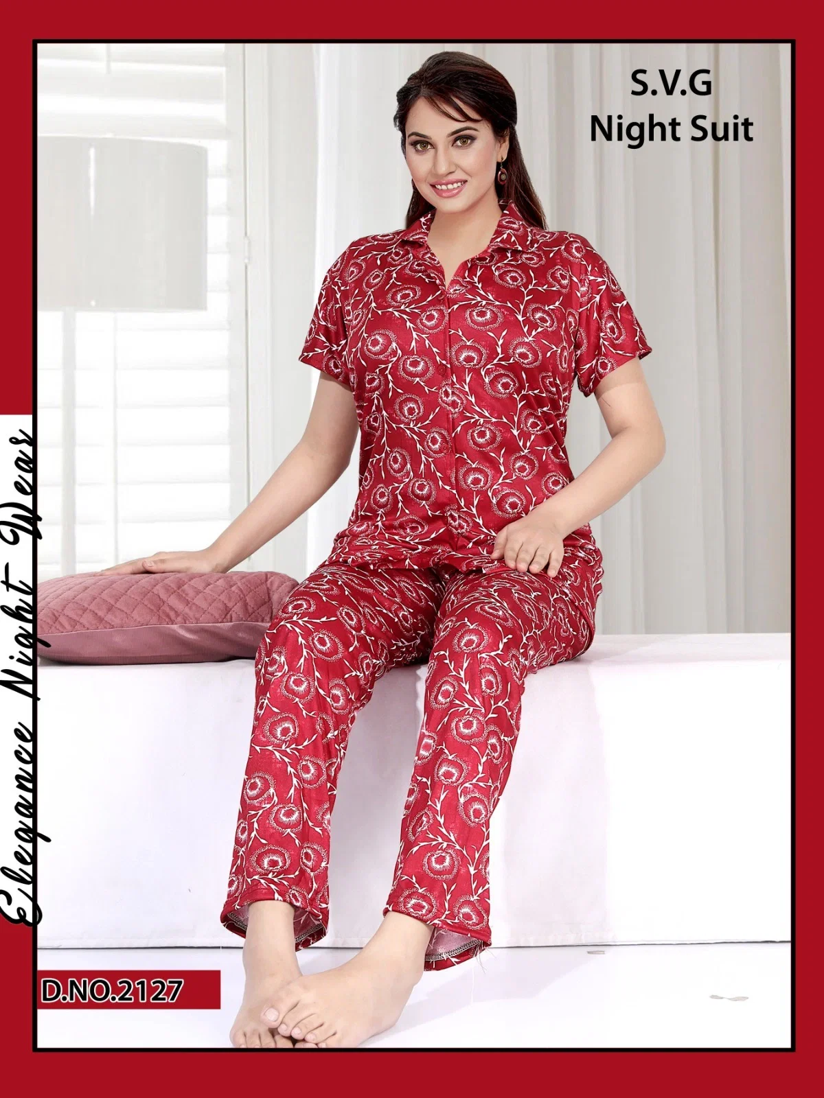Seven 02 Sartin Print Night Suit
