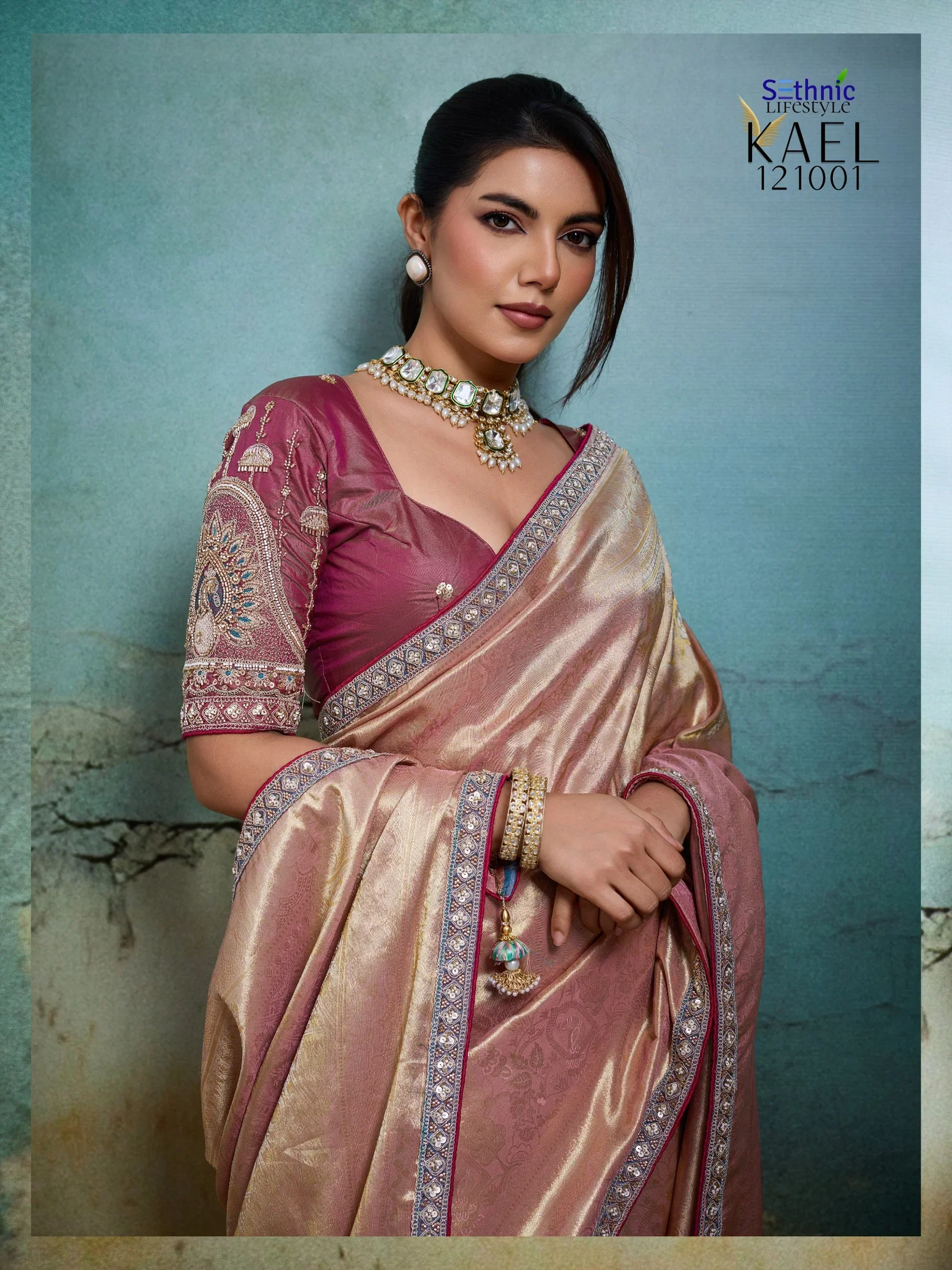 Sethnic Kael Rare Tissue Banarasi Saree Collection