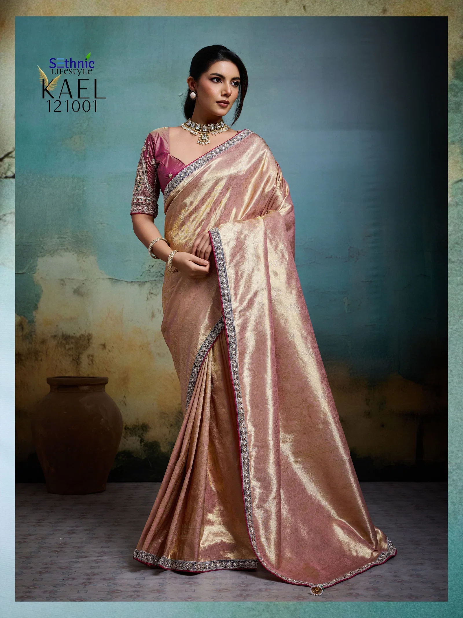 Sethnic Kael Rare Tissue Banarasi Saree Collection