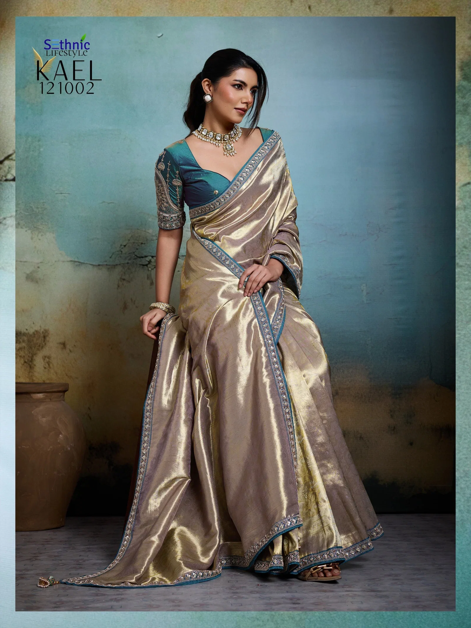 Sethnic Kael Rare Tissue Banarasi Saree Collection