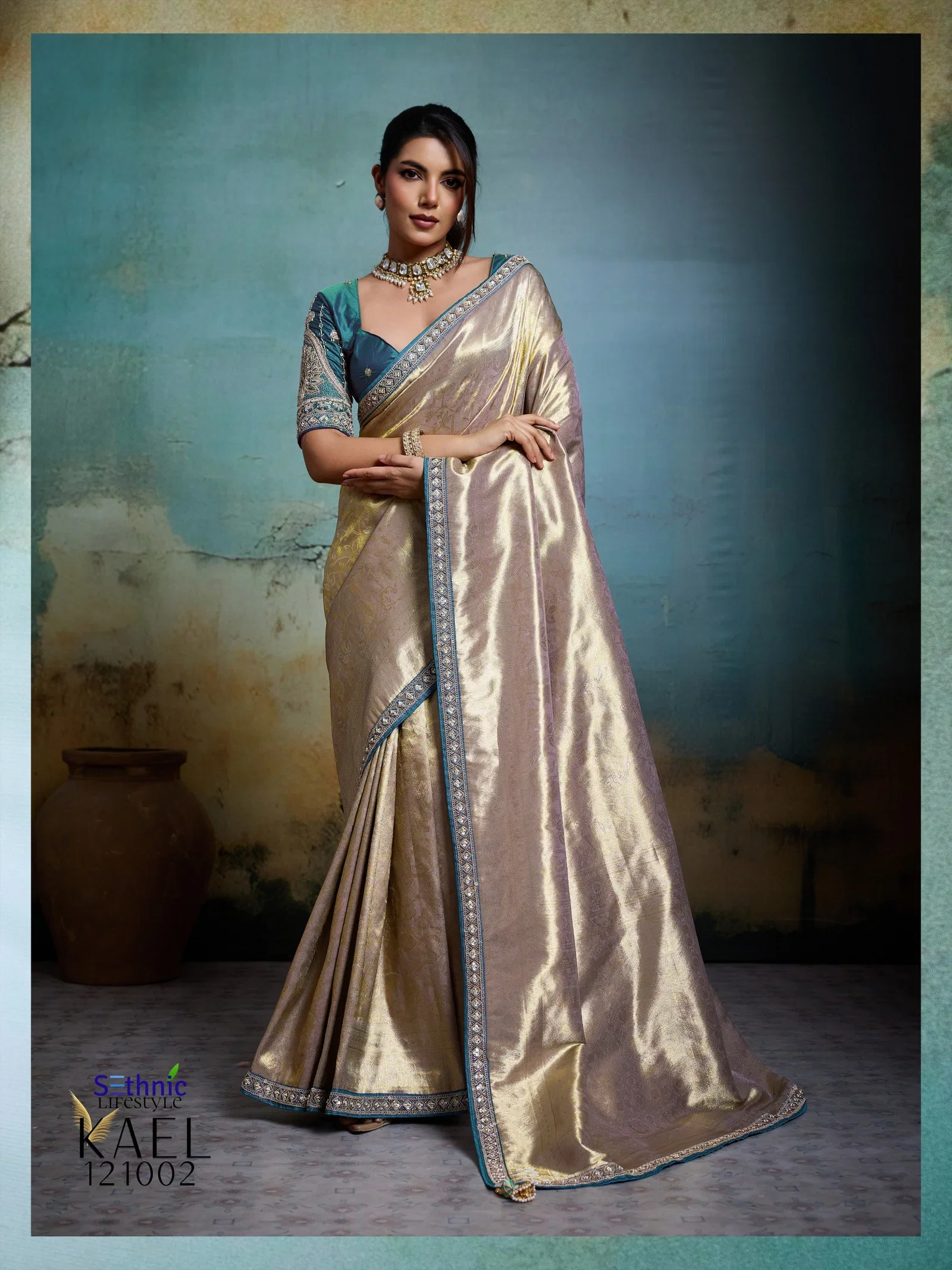 Sethnic Kael Rare Tissue Banarasi Saree Collection