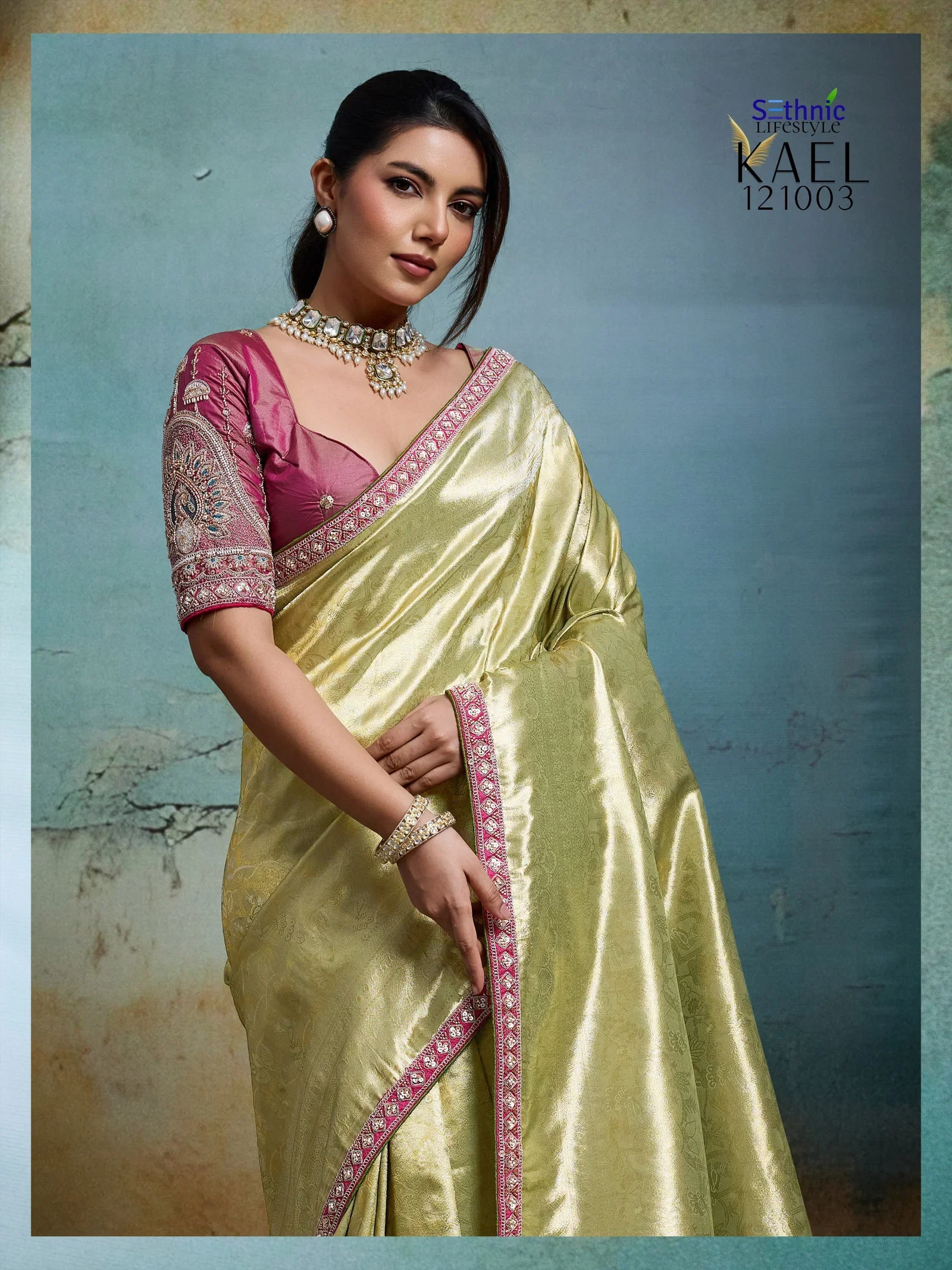 Sethnic Kael Rare Tissue Banarasi Saree Collection