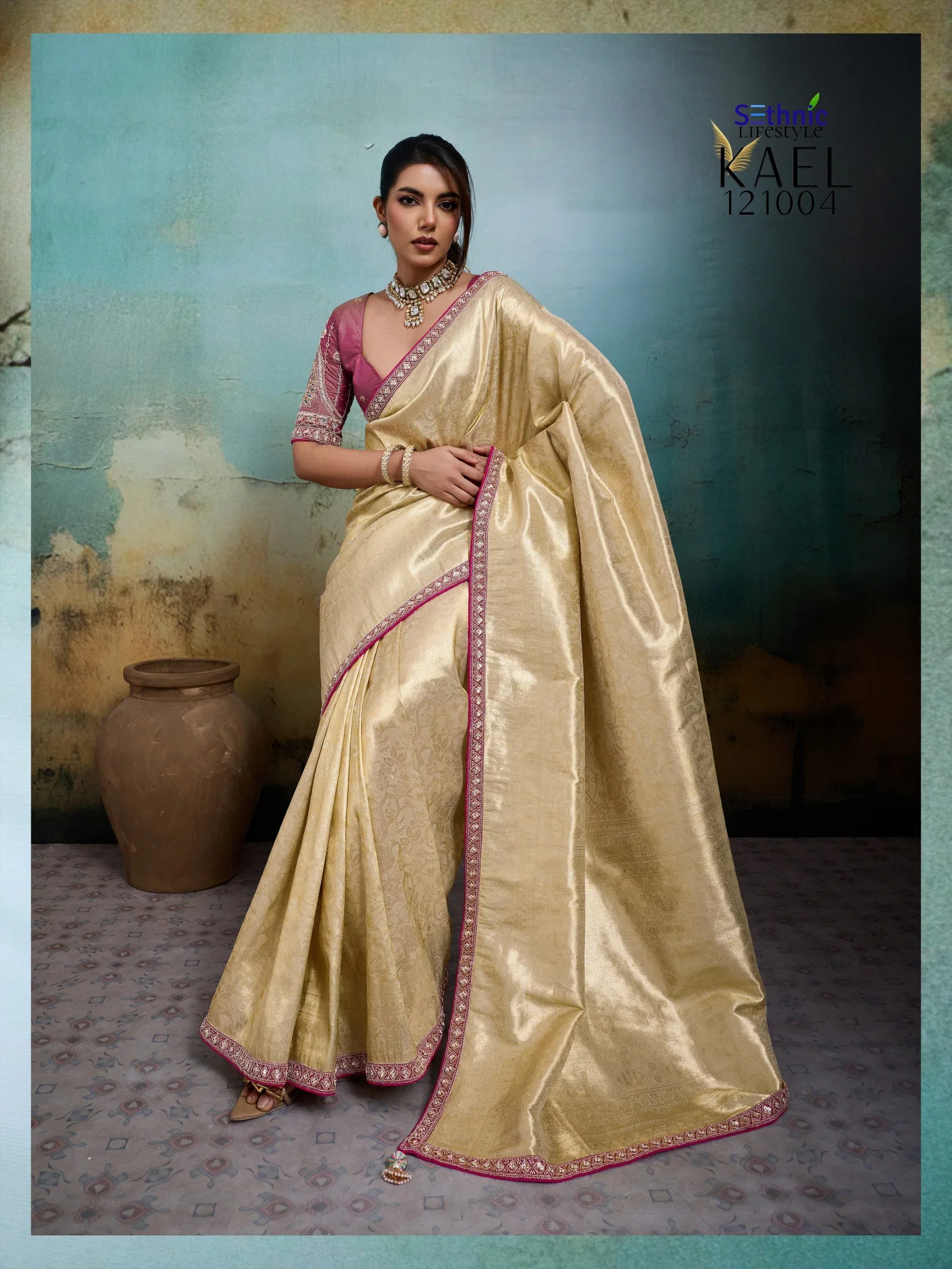 Sethnic Kael Rare Tissue Banarasi Saree Collection