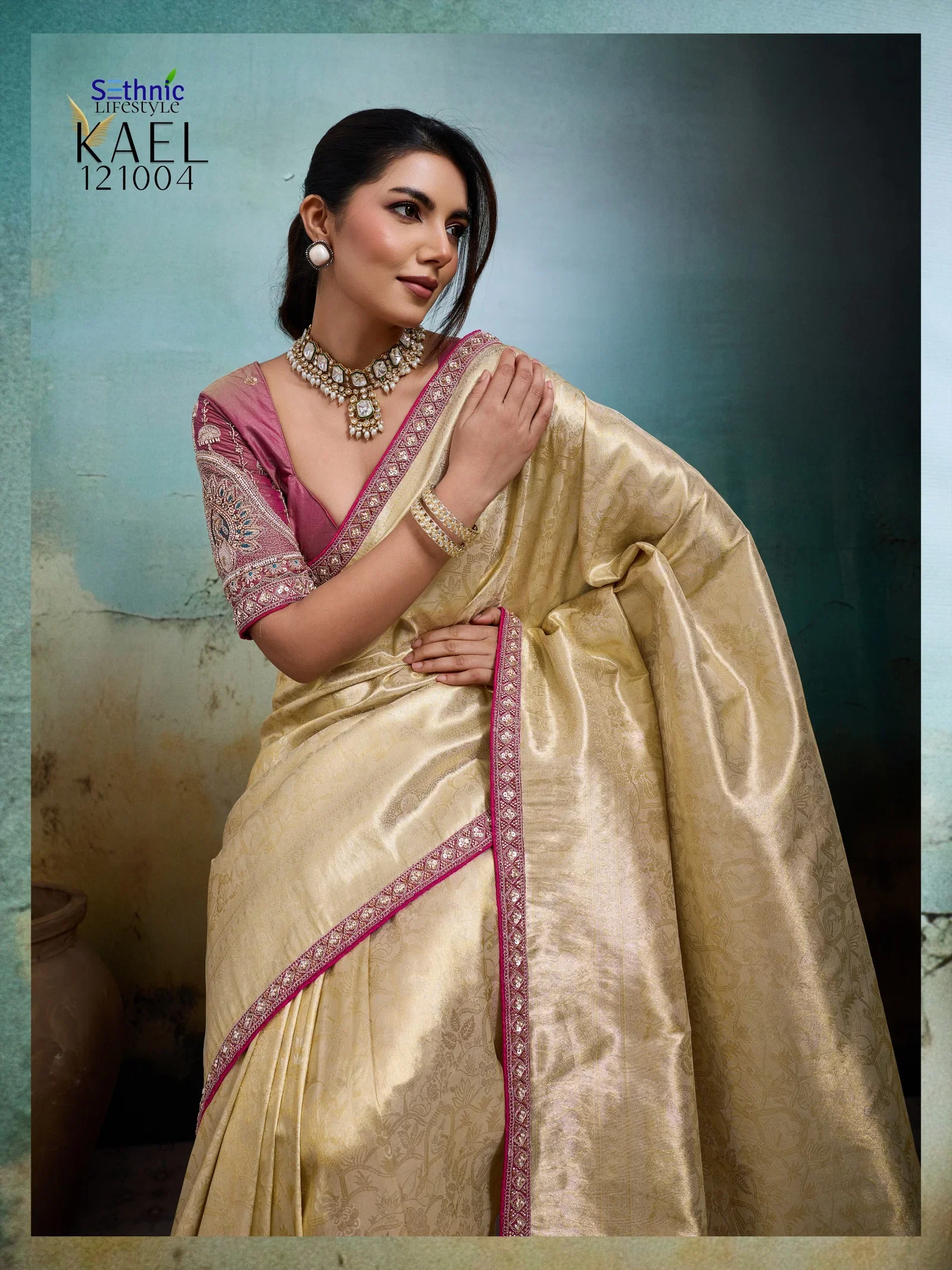 Sethnic Kael Rare Tissue Banarasi Saree Collection
