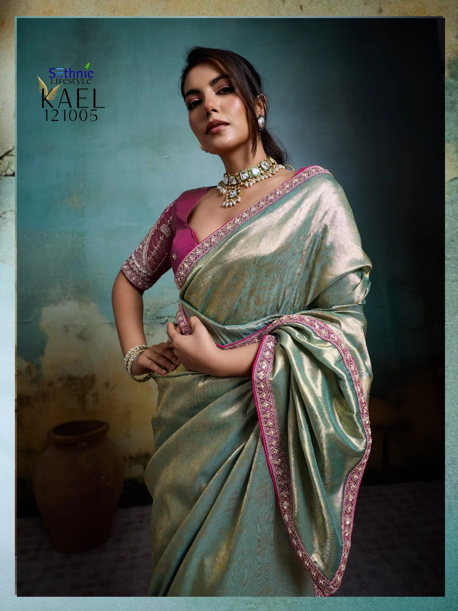 Sethnic Kael Rare Tissue Banarasi Saree Collection