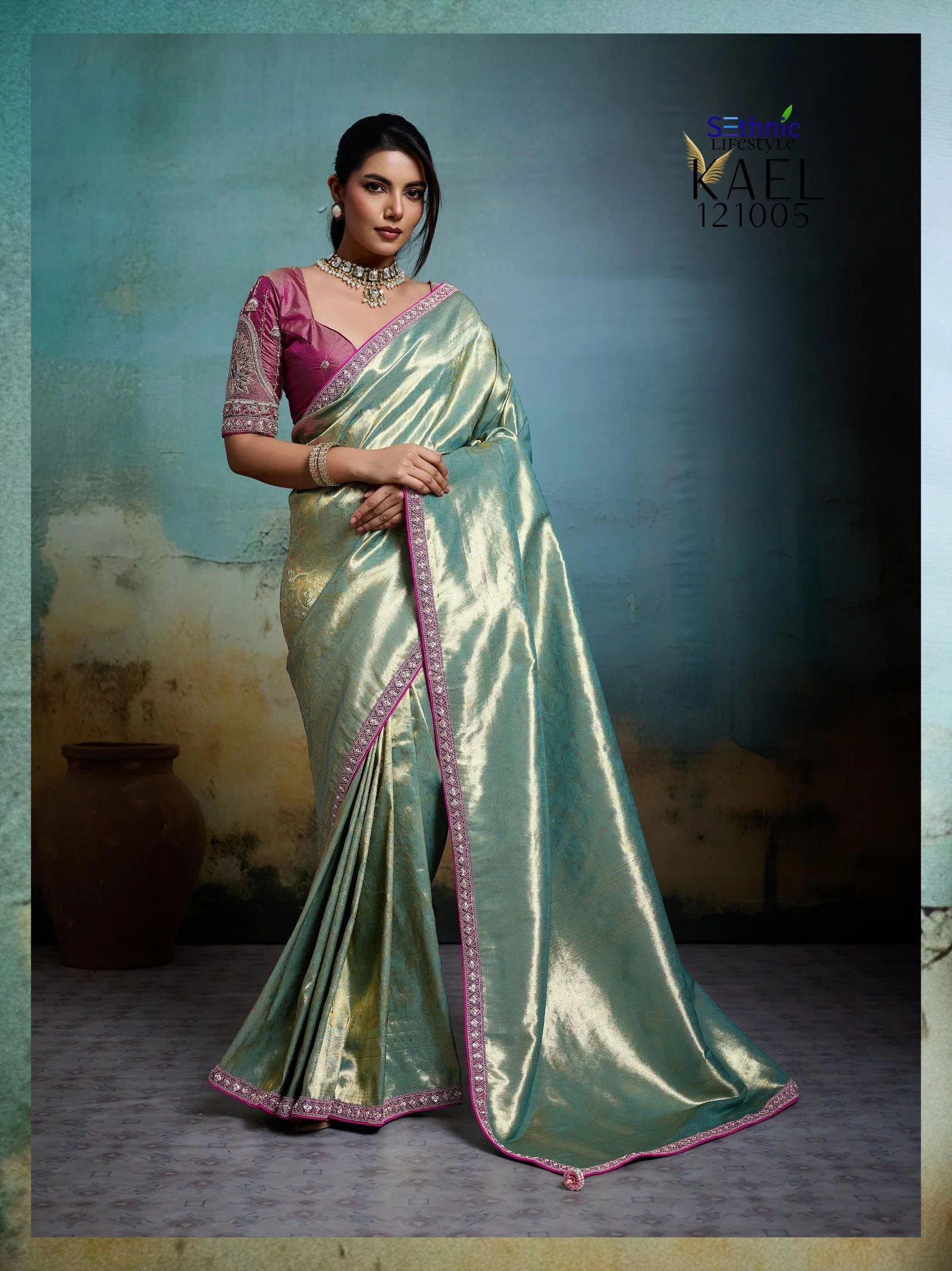 Sethnic Kael Rare Tissue Banarasi Saree Collection
