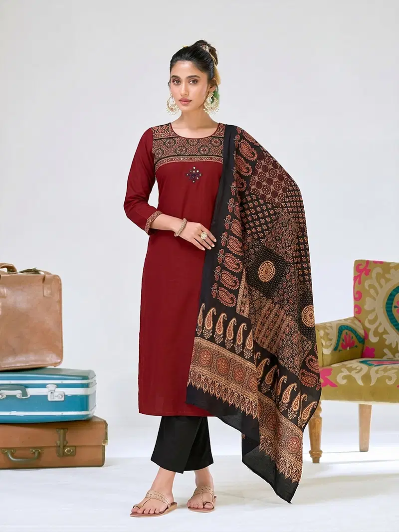 Vinita Vol 1 Dhabu Cotton Kurti Set Collection