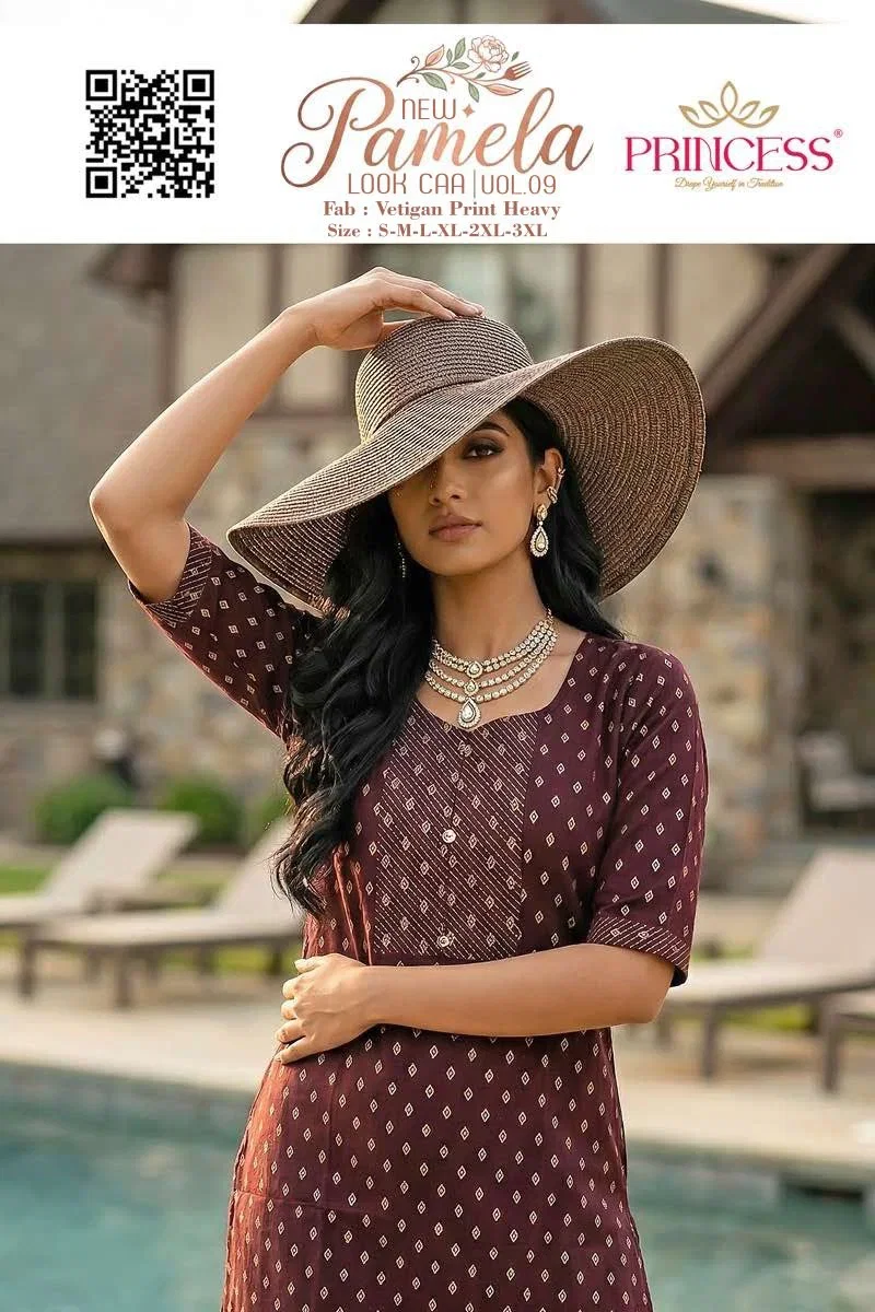 Princess New Pamela Vartican Printed Kurti Collection