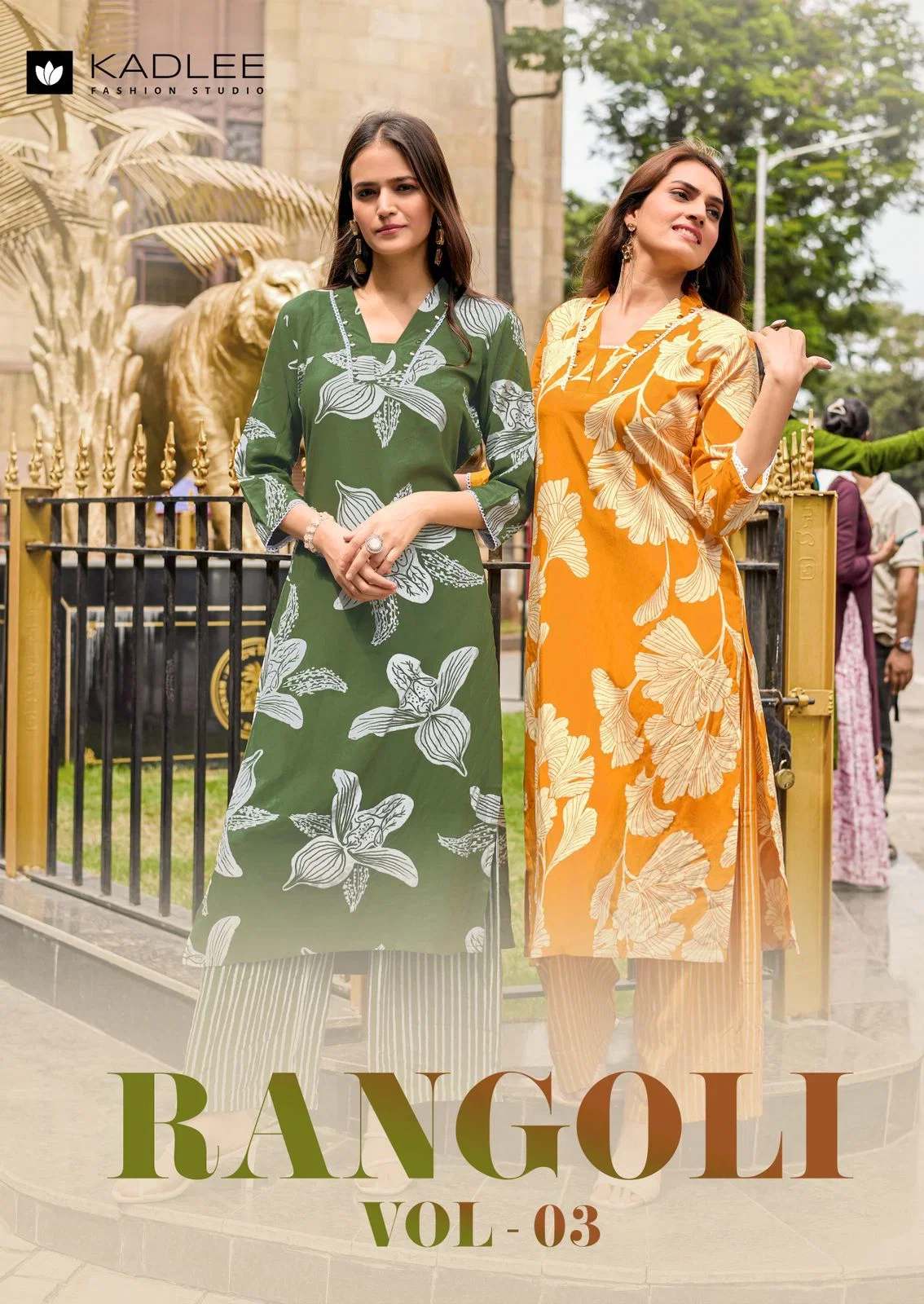 Kadlee Rangoli Vol 3 Rayon Printed Kurti With Bottom Collection