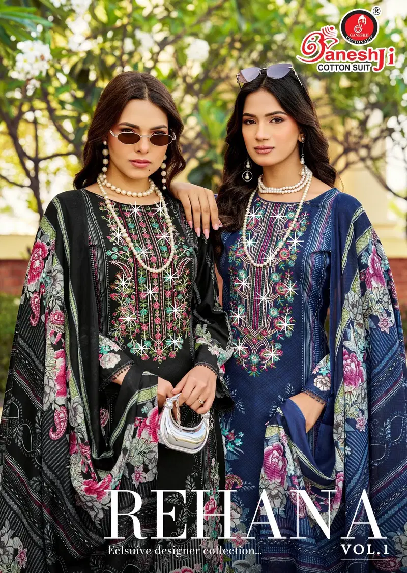Ganeshji Rehana Vol 1 Soft Cotton Karachi Dress Material