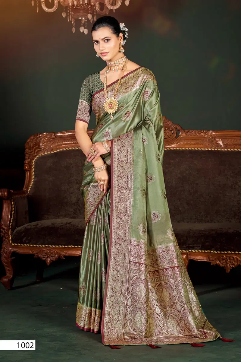 Saroj Omega Satin Silk Vol 4 Satin Silk Saree Collection
