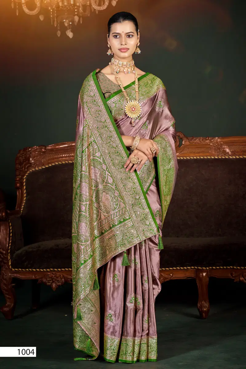Saroj Omega Satin Silk Vol 4 Satin Silk Saree Collection
