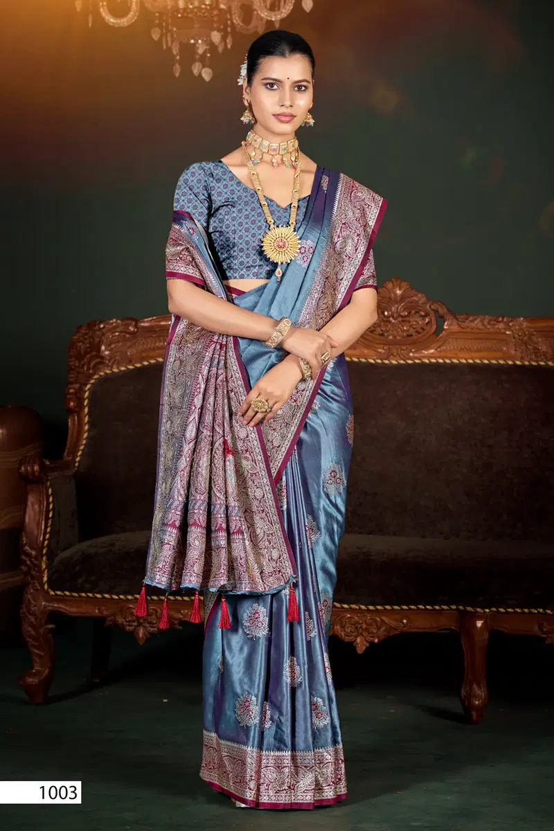 Saroj Omega Satin Silk Vol 4 Satin Silk Saree Collection