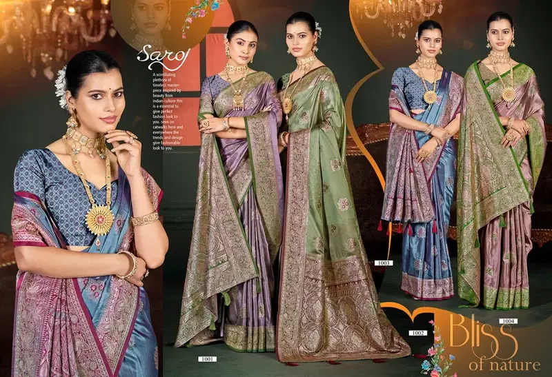 Saroj Omega Satin Silk Vol 4 Satin Silk Saree Collection