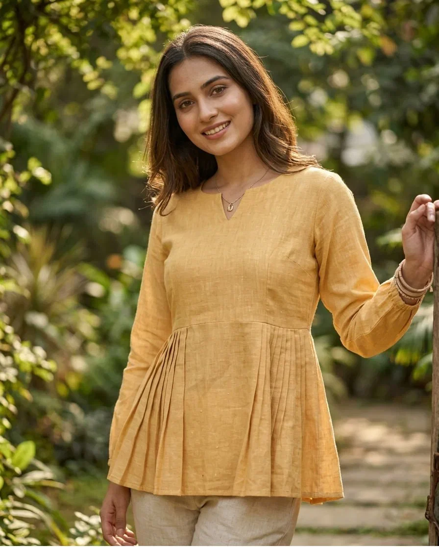 Lw 9334 Linen Cotton Tops With Bottom Collection