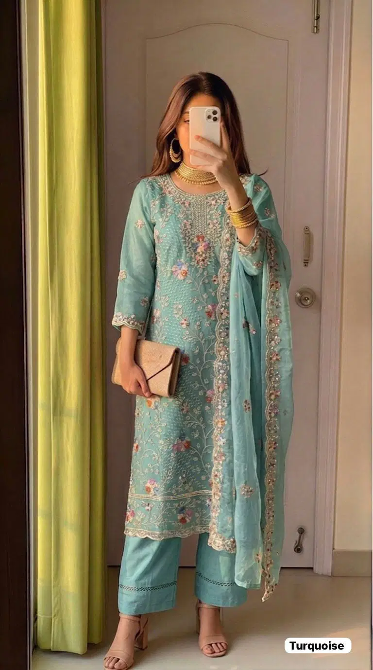 Anaya Vol 3 Organza Silk With Heavy Embroidered Salwar Kameez Collection