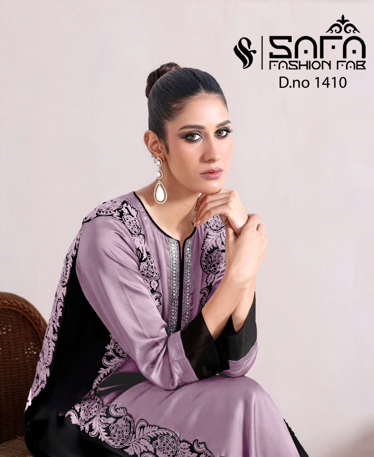 Luxury Pret Lpc 1410 Soft Fabric Top With Inner Bottom Dupatta Collection 