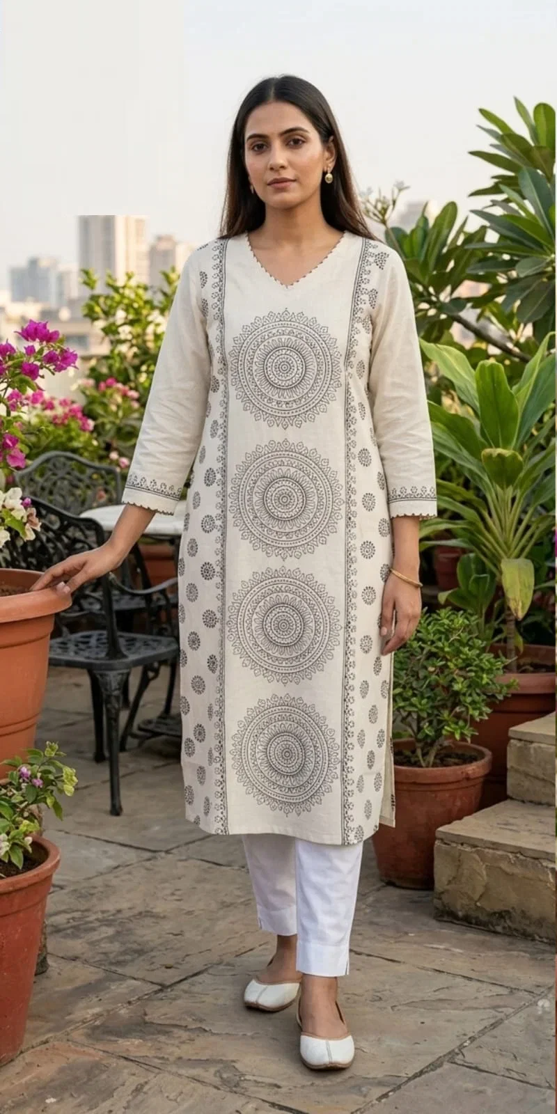Naisha K 906 Cotton Flex Block Printed Kurti Collection