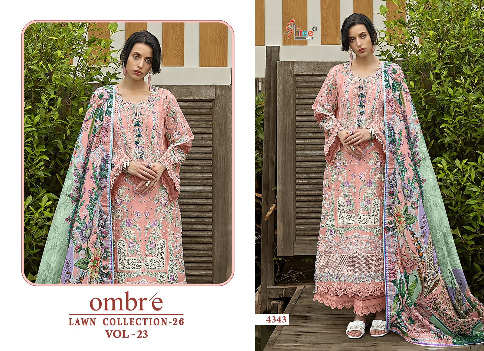 Shree Ombre Lawn Collection 26 Vol 23 Cotton Dupatta Cotton Salwar Kameez