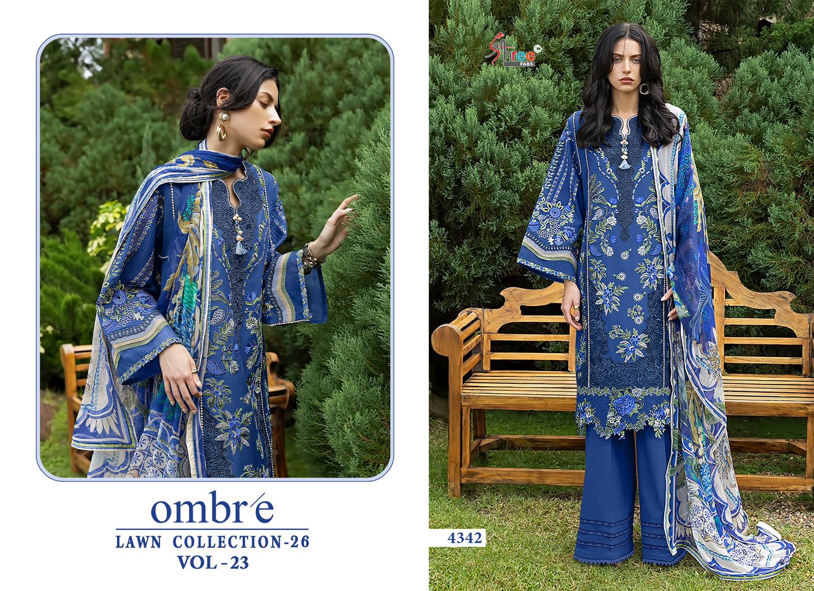 Shree Ombre Lawn Collection 26 Vol 23 Cotton Dupatta Cotton Salwar Kameez