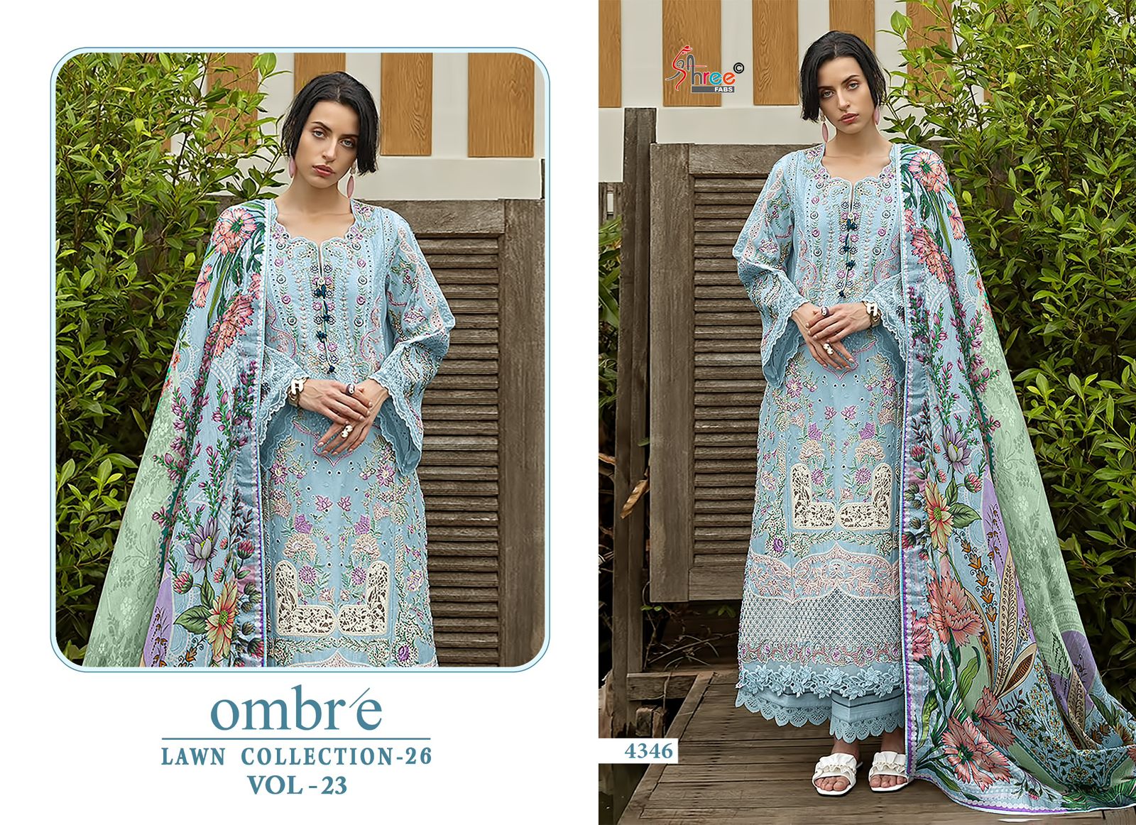 Shree Ombre Lawn Collection 26 Vol 23 Cotton Dupatta Cotton Salwar Kameez