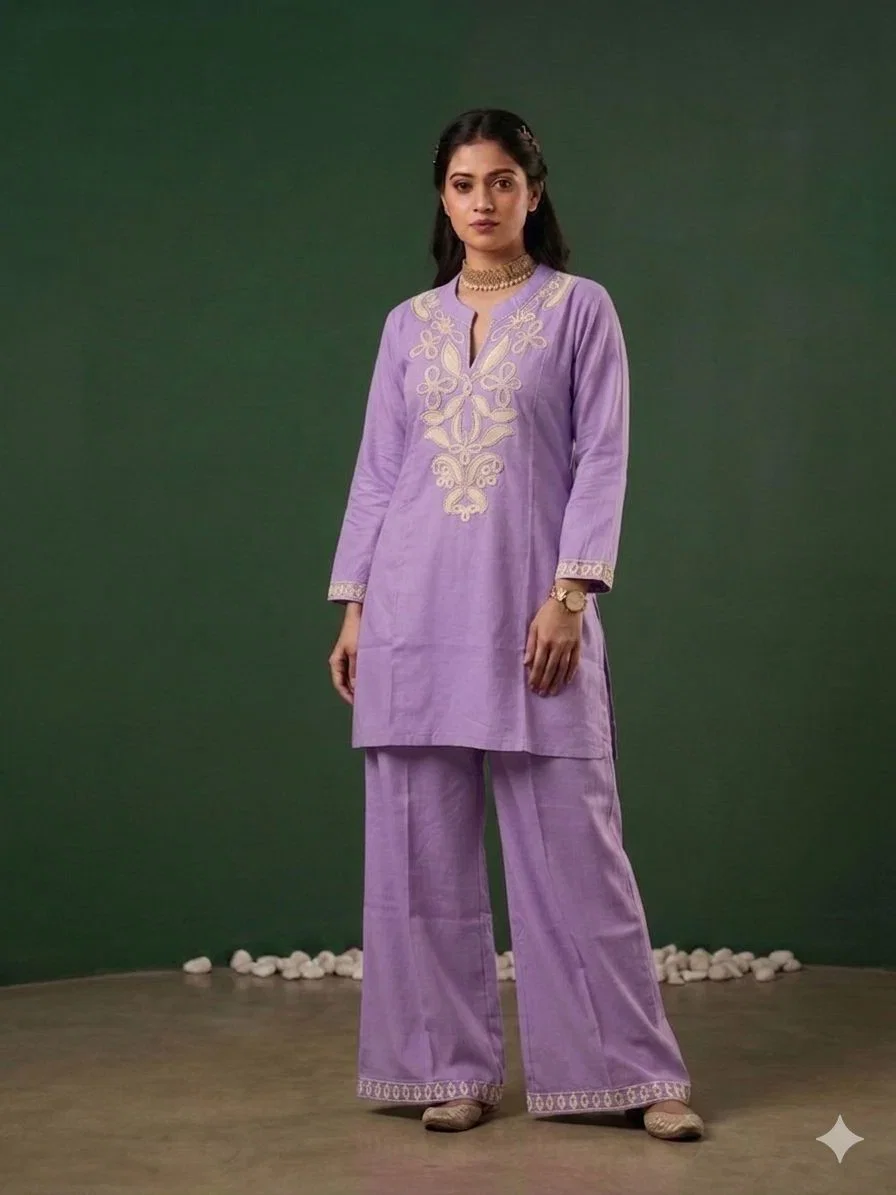 Naisha K 907 Rayon Embroidered Co Ord Set Collection