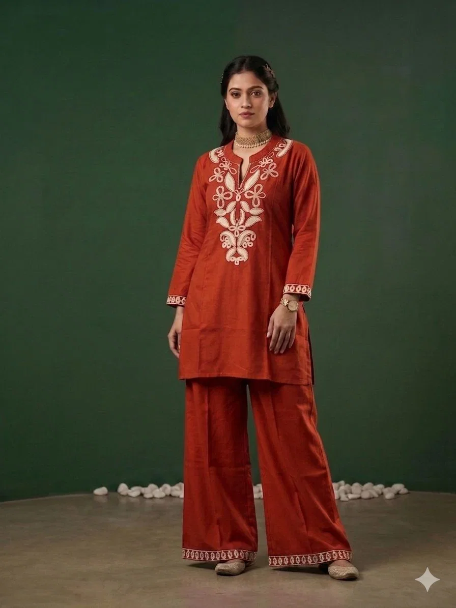 Naisha K 907 Rayon Embroidered Co Ord Set Collection