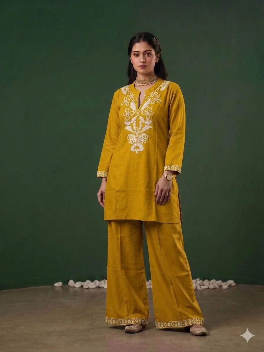 Naisha K 907 Rayon Embroidered Co Ord Set Collection