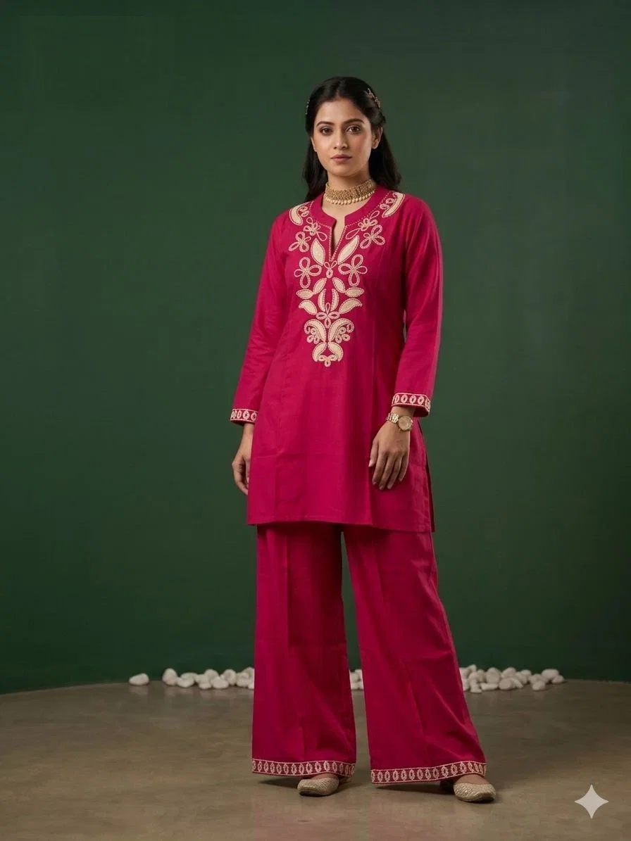 Naisha K 907 Rayon Embroidered Co Ord Set Collection