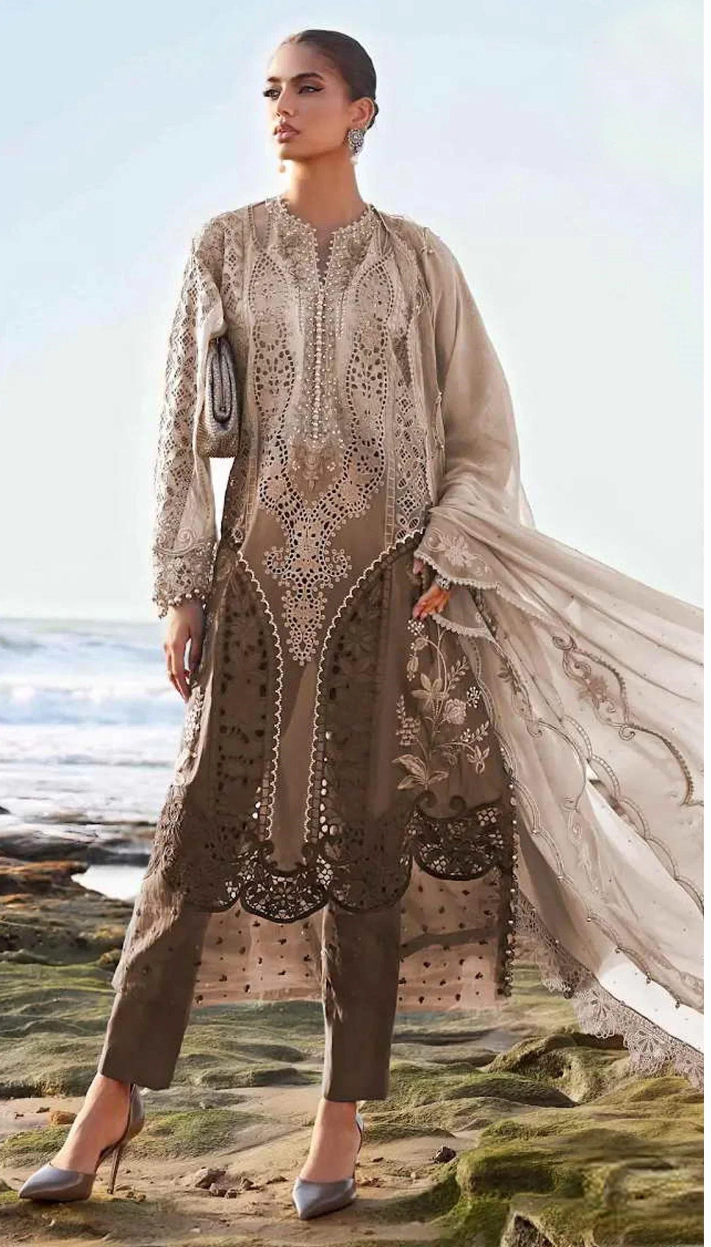 Elan E 25 A To D Lawn Cotton Embroidered Salwar Kameez