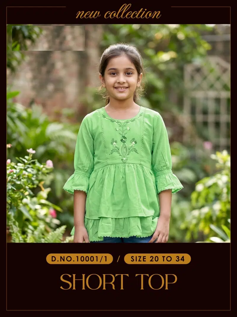 Short Top Vol 1 Heavy Silk Kids Wear Short Top Collection