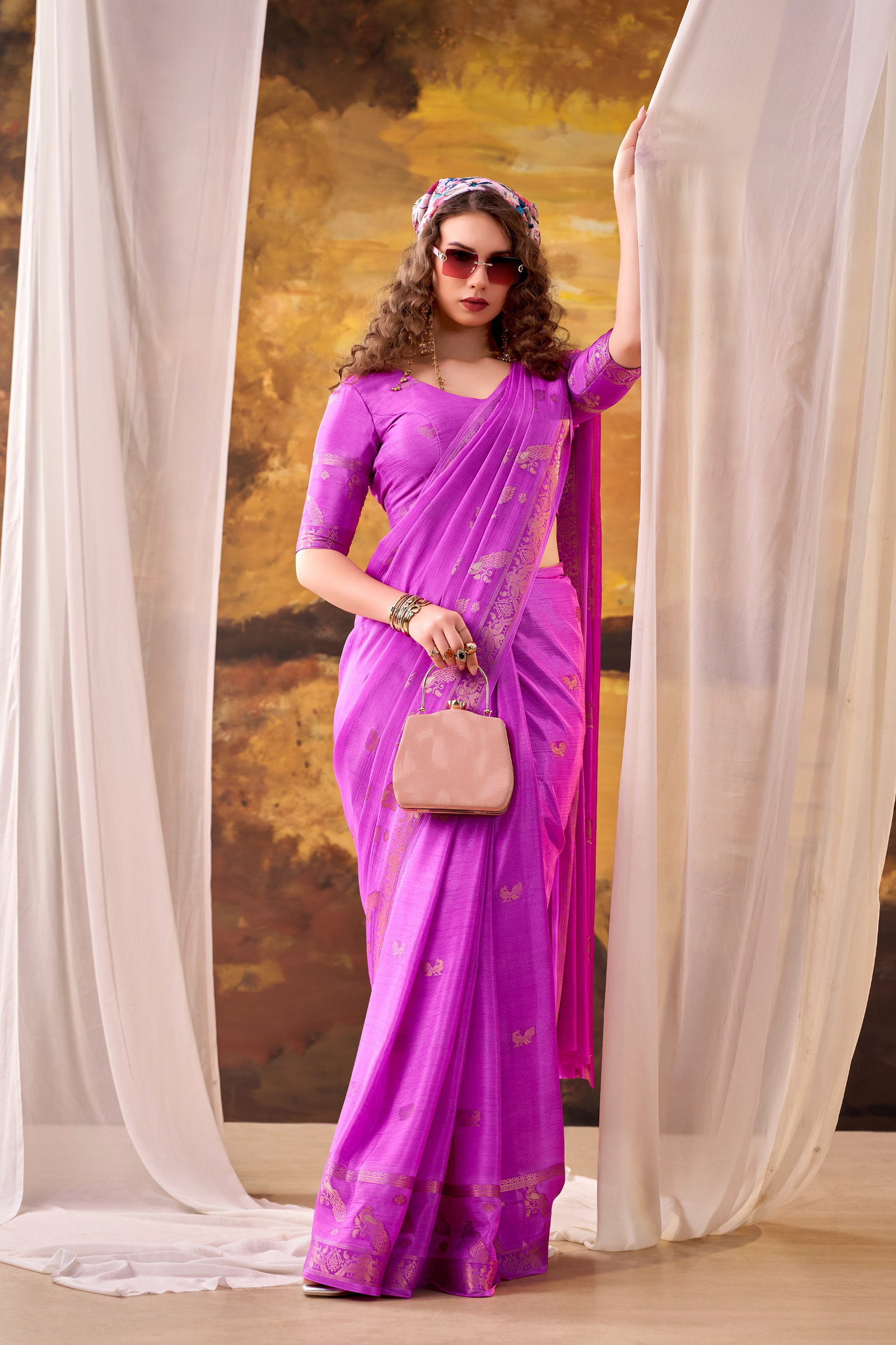 Taraa L 7913 Crepe Weaving Work Festival Wear Saree Collection