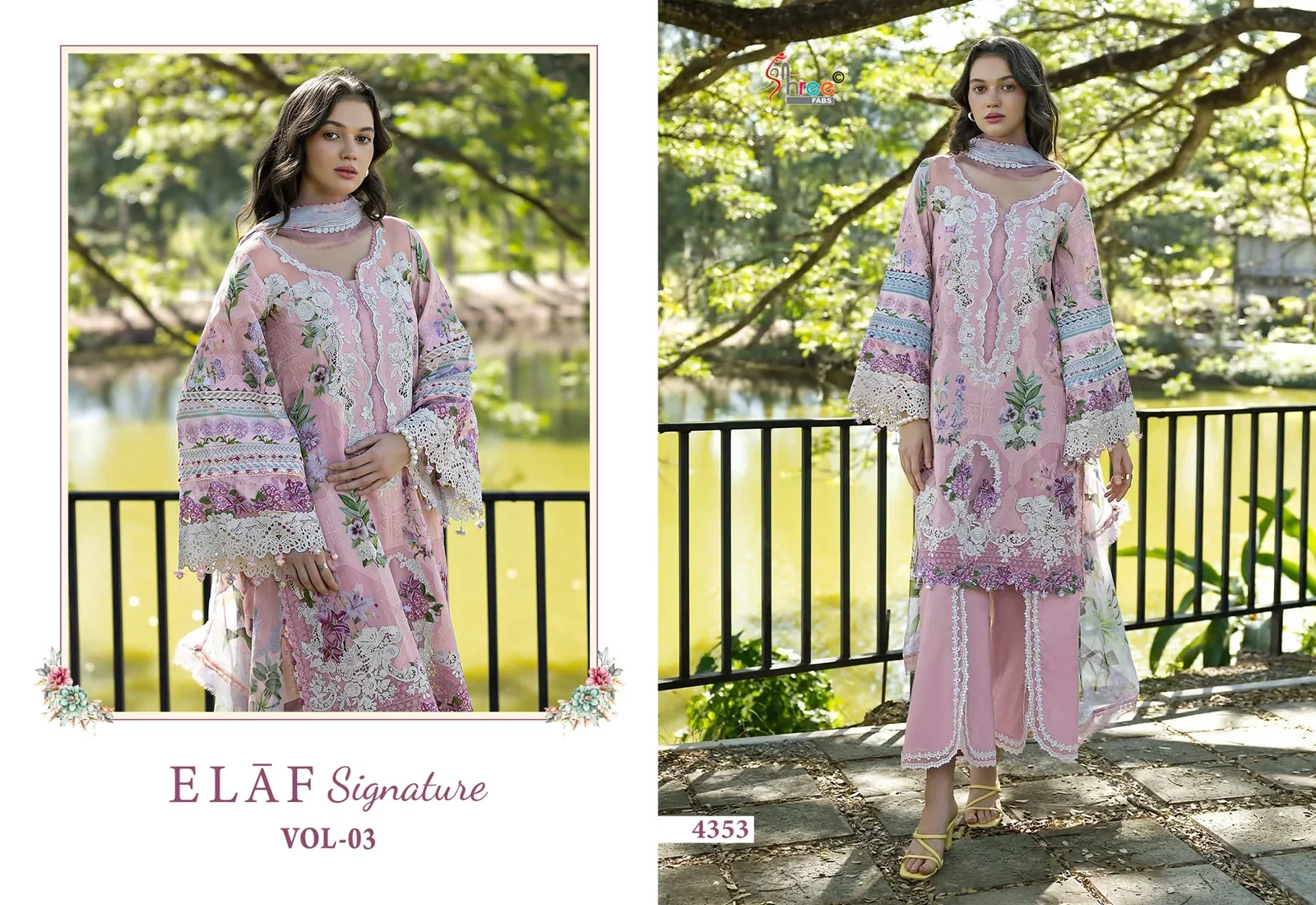 Shree Elaf Signature Vol 3 Chiffon Dupatta Pakistani Salwar Kameez
