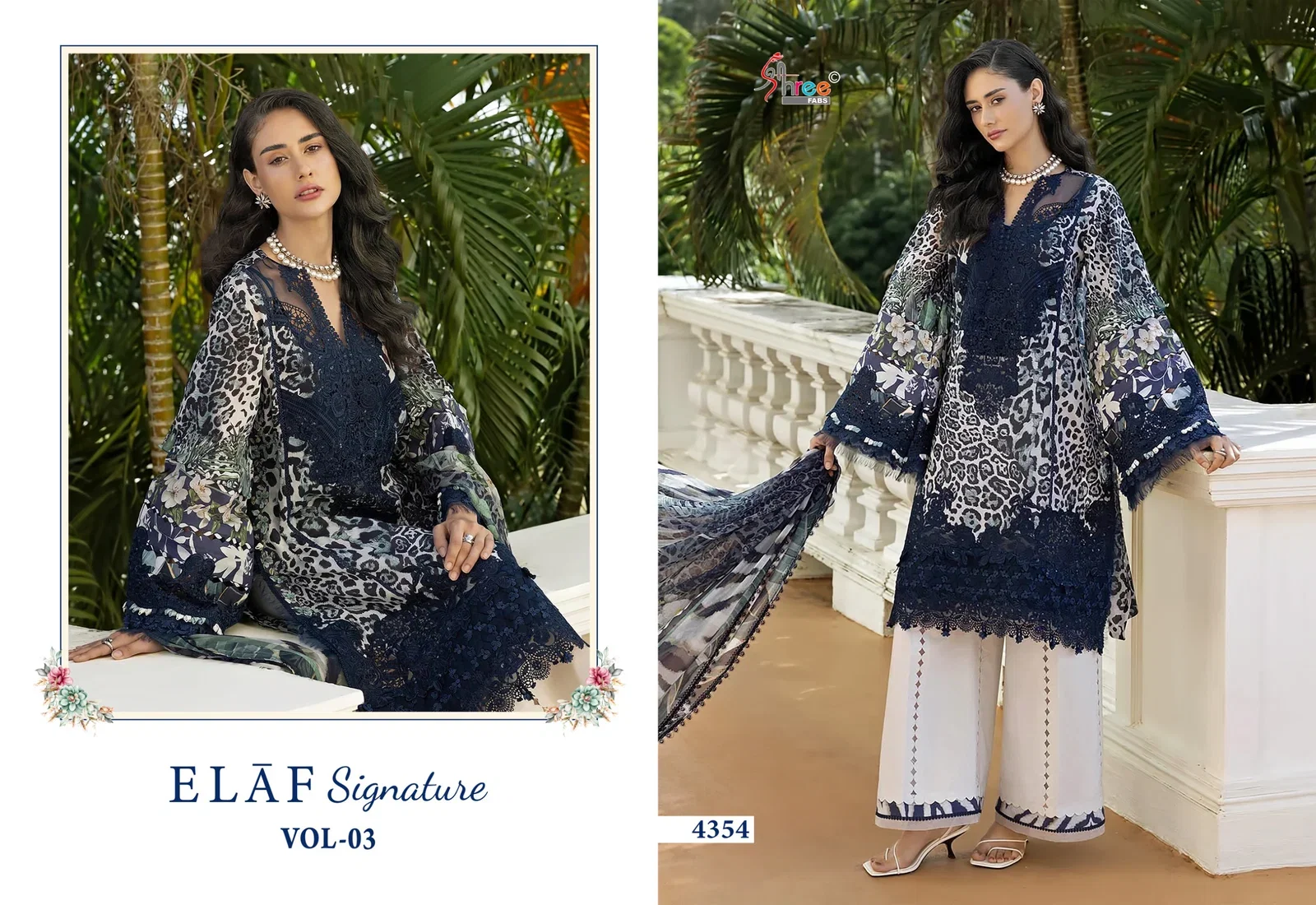 Shree Elaf Signature Vol 3 Chiffon Dupatta Pakistani Salwar Kameez