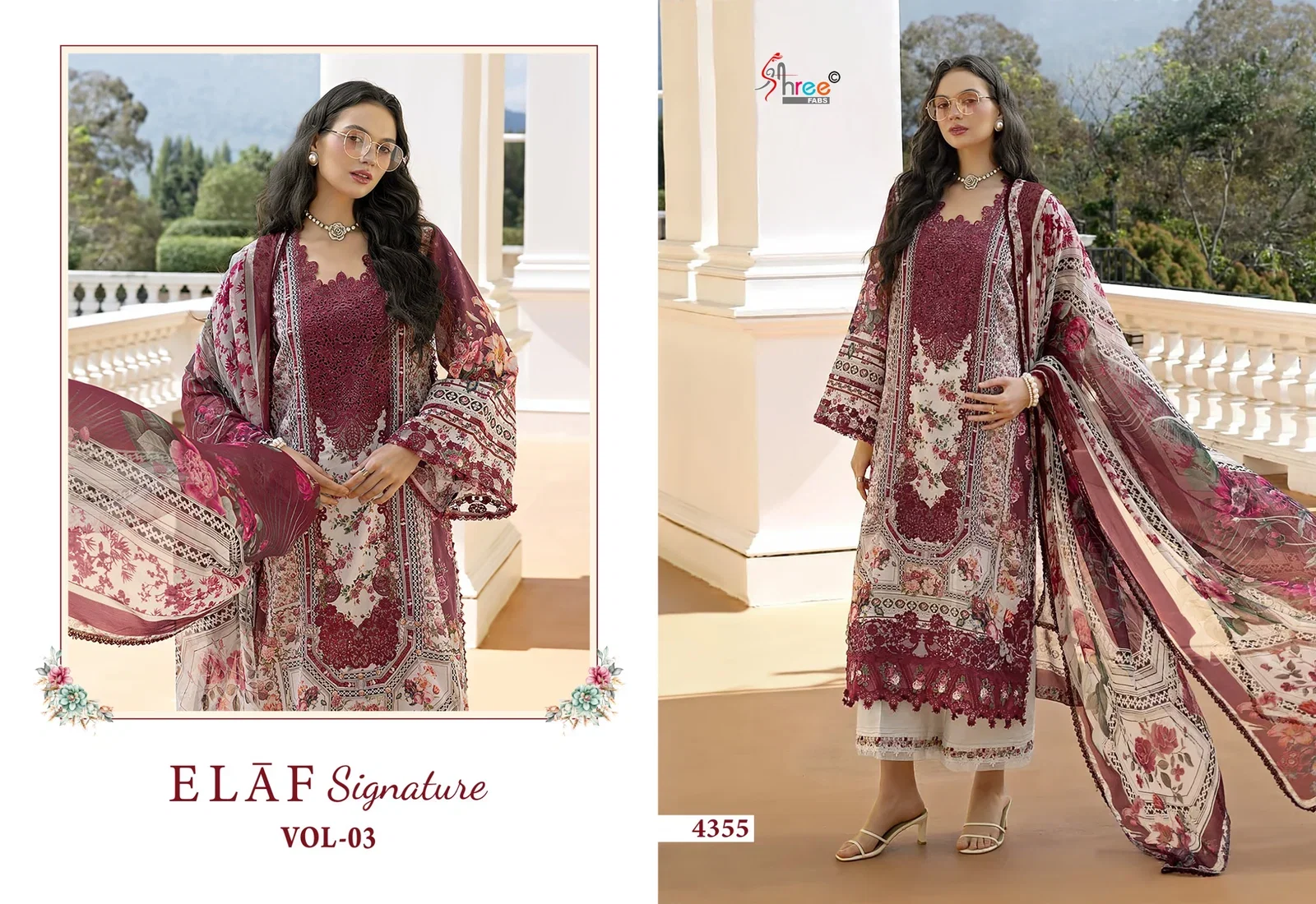 Shree Elaf Signature Vol 3 Chiffon Dupatta Pakistani Salwar Kameez